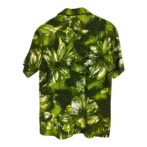 Vintage Royal Hawaiian Green Floral Aloha Shirt Men’s Size M – Made in Hawaii - Picture 4 of 5